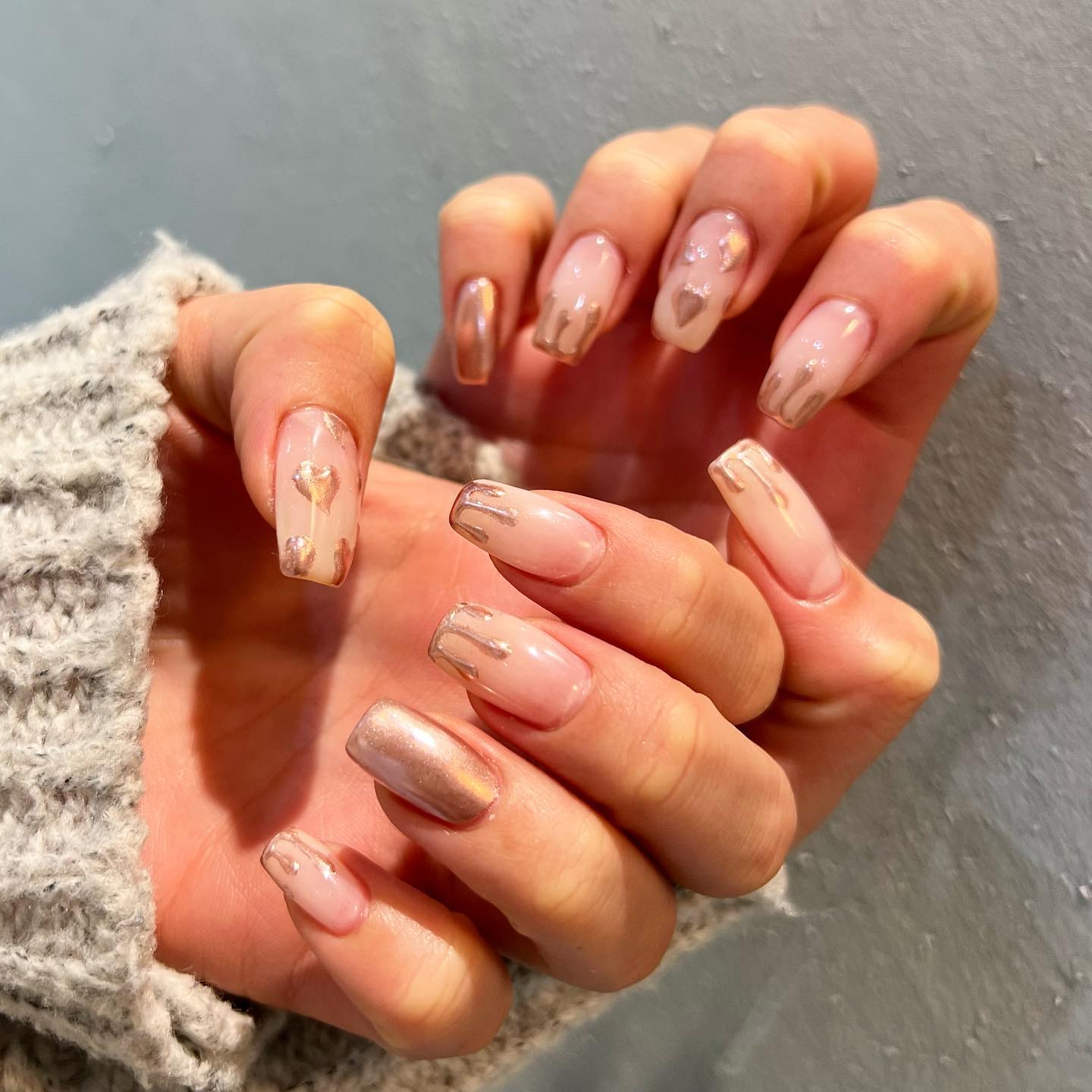 #バレンタインネイルのネイルデザイン