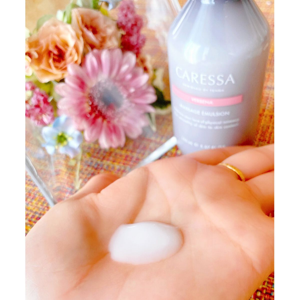 マッサージ エマルジョン（ヴァーベナ）/CARESSA/ボディミルクを使ったクチコミ（2枚目）