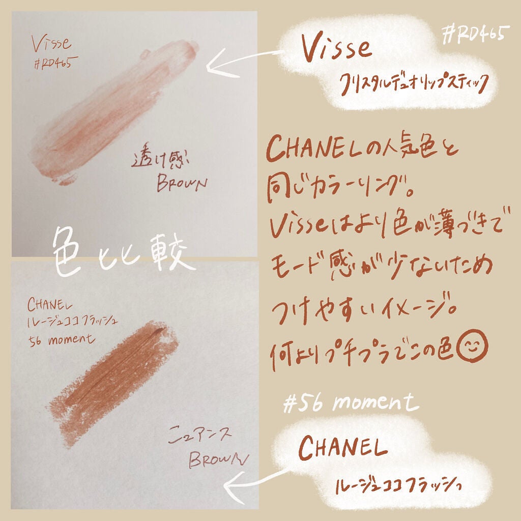 クリスタルデュオ リップスティック/Visée/口紅を使ったクチコミ(2枚目)