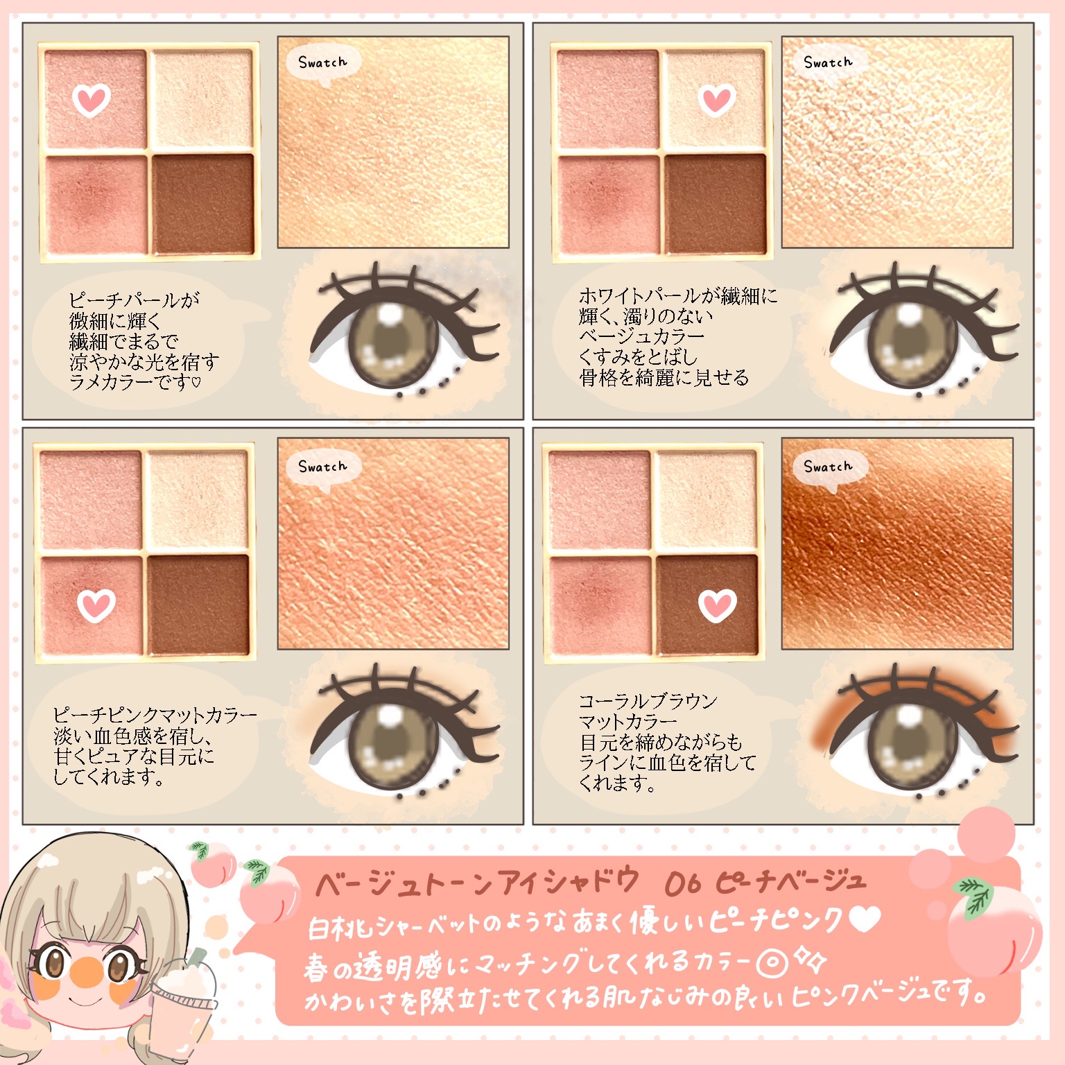 ベージュトーンアイシャドウ/CEZANNE/アイシャドウパレットを使ったクチコミ（2枚目）