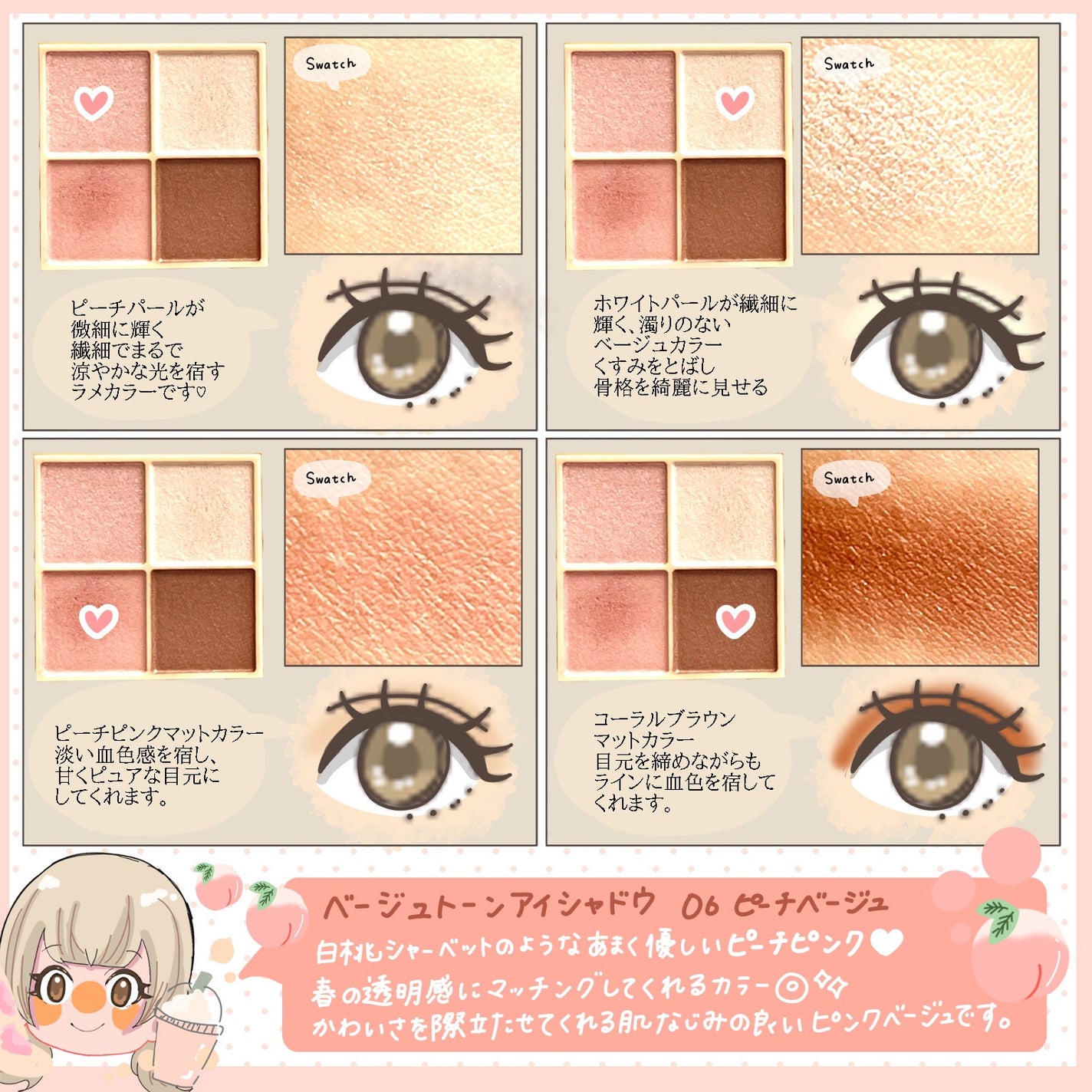 ベージュトーンアイシャドウ/CEZANNE/アイシャドウパレットを使ったクチコミ(2枚目)