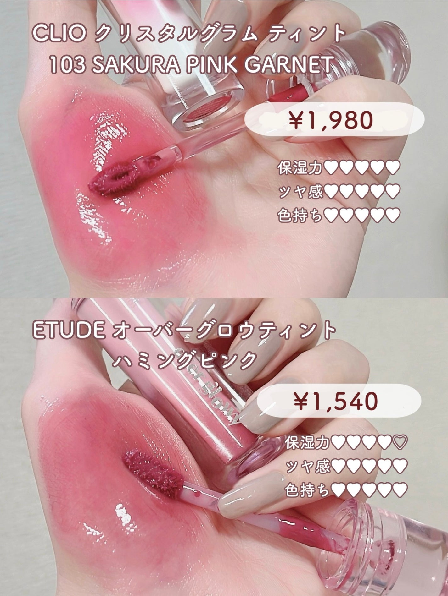 ジューシーラスティングティント/rom&nd/リップティントを使ったクチコミ(4枚目)