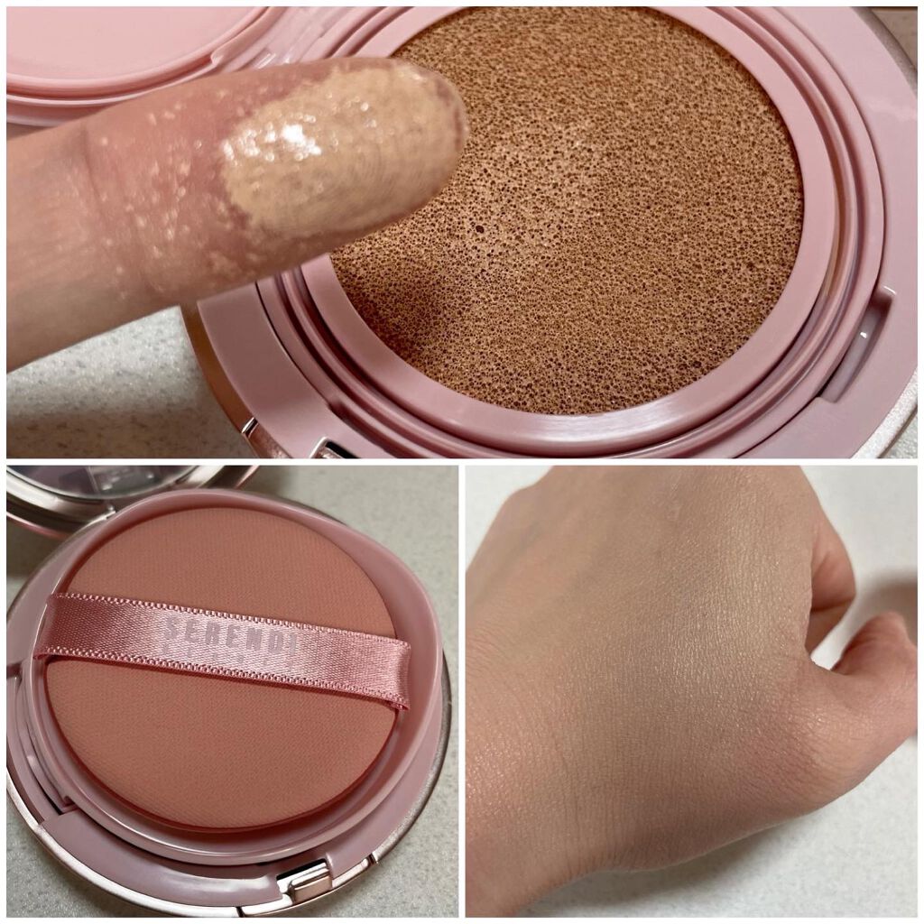 RED PROPOLIS MOISTURE TRIPLE CUSHION No.21/SERENDI BEAUTY/クッションファンデーションを使ったクチコミ（2枚目）