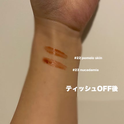 ジューシーラスティングティント/rom&nd/リップティントを使ったクチコミ(3枚目)