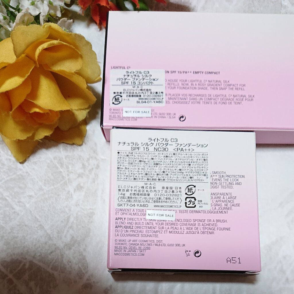 ライトフル C3 ナチュラル シルク パウダーファンデーション/M・A・C/パウダーファンデーションを使ったクチコミ(2枚目)