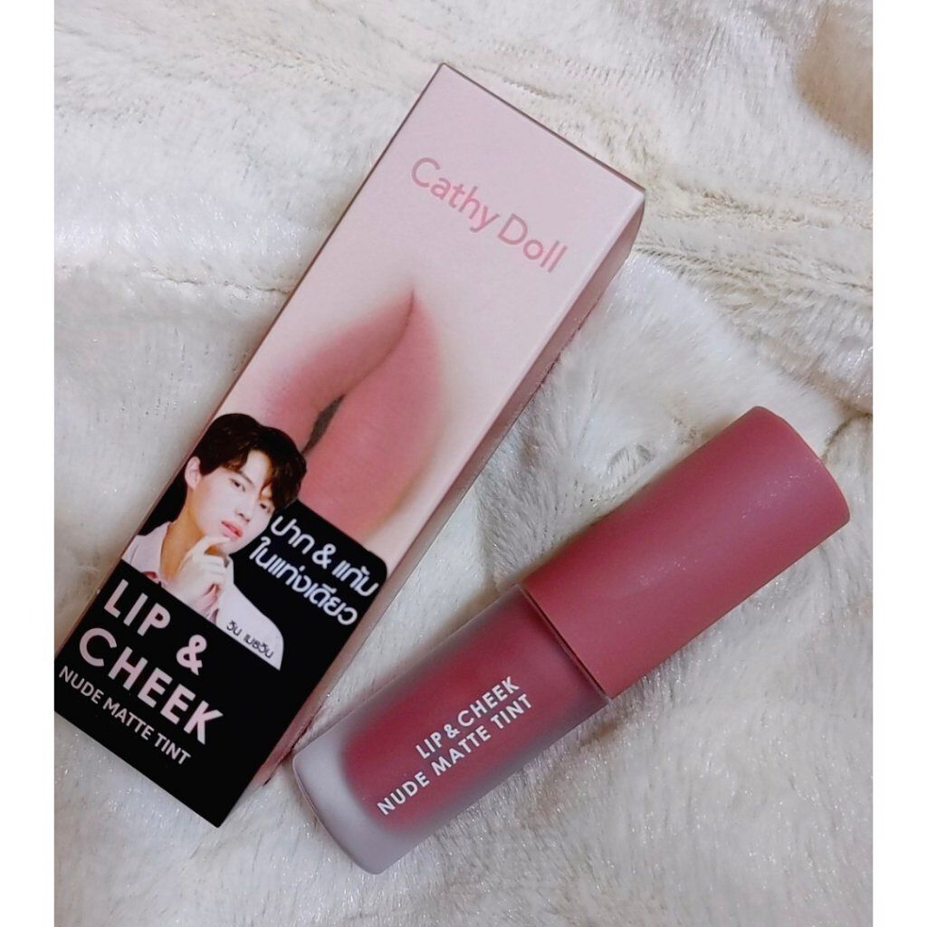 リップアンドチーク ヌードマットティント/CathyDoll/リップティントを使ったクチコミ（1枚目）