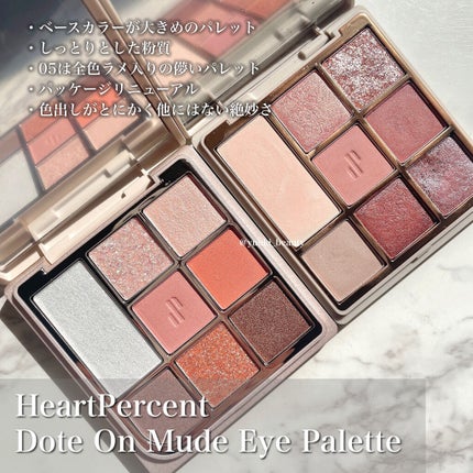 ドットオンムードアイパレット/Heart Percent/アイシャドウパレットを使ったクチコミ(9枚目)