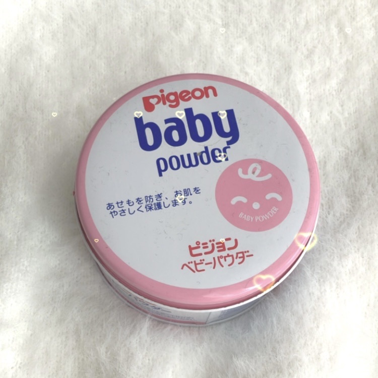 ベビーパウダーEピンク缶/ピジョン/ボディパウダーを使ったクチコミ（1枚目）