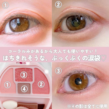 プランぷくコーデアイズ/キャンメイク/パウダーアイシャドウを使ったクチコミ(4枚目)