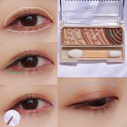 トーンアップアイシャドウ/CEZANNE/アイシャドウパレットを使ったクチコミ(4枚目)