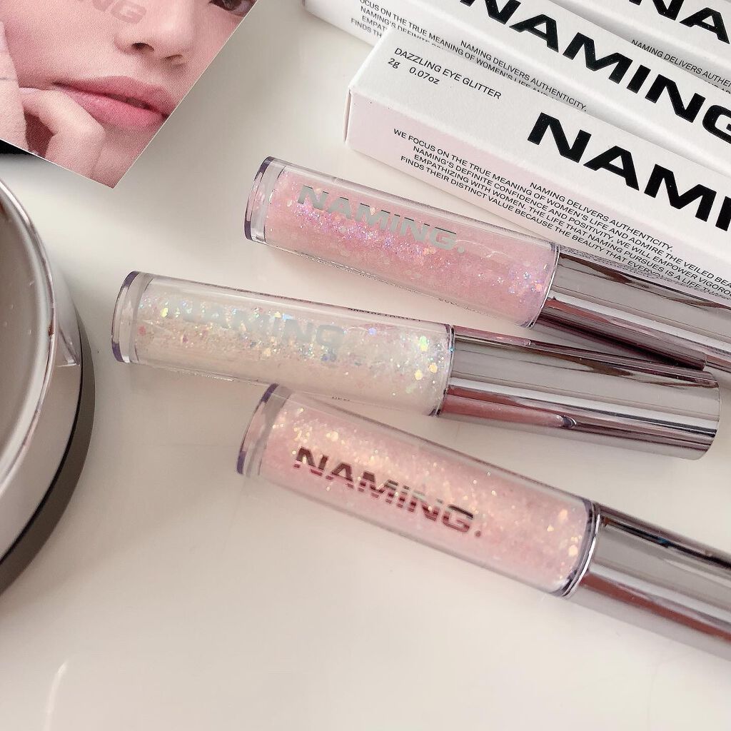  ダズリングアイグリッター/NAMING./リキッドアイシャドウを使ったクチコミ（2枚目）