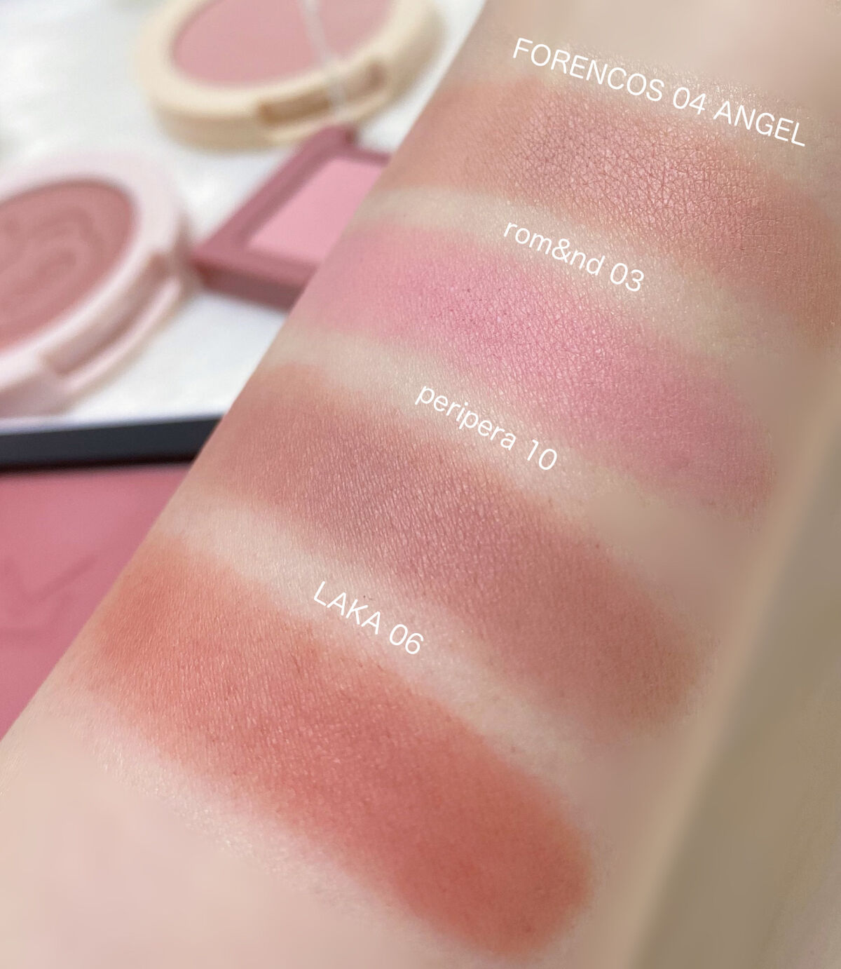 ジャストチーク/Laka/パウダーチークを使ったクチコミ（1枚目）