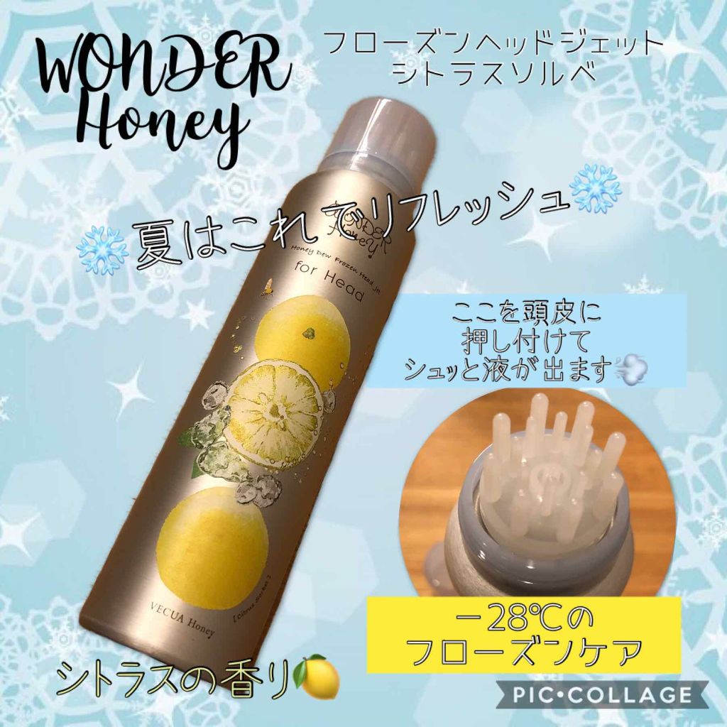 ワンダーハニー フローズンヘッドジェット シトラスソルベ/VECUA Honey/頭皮ローションを使ったクチコミ（1枚目）