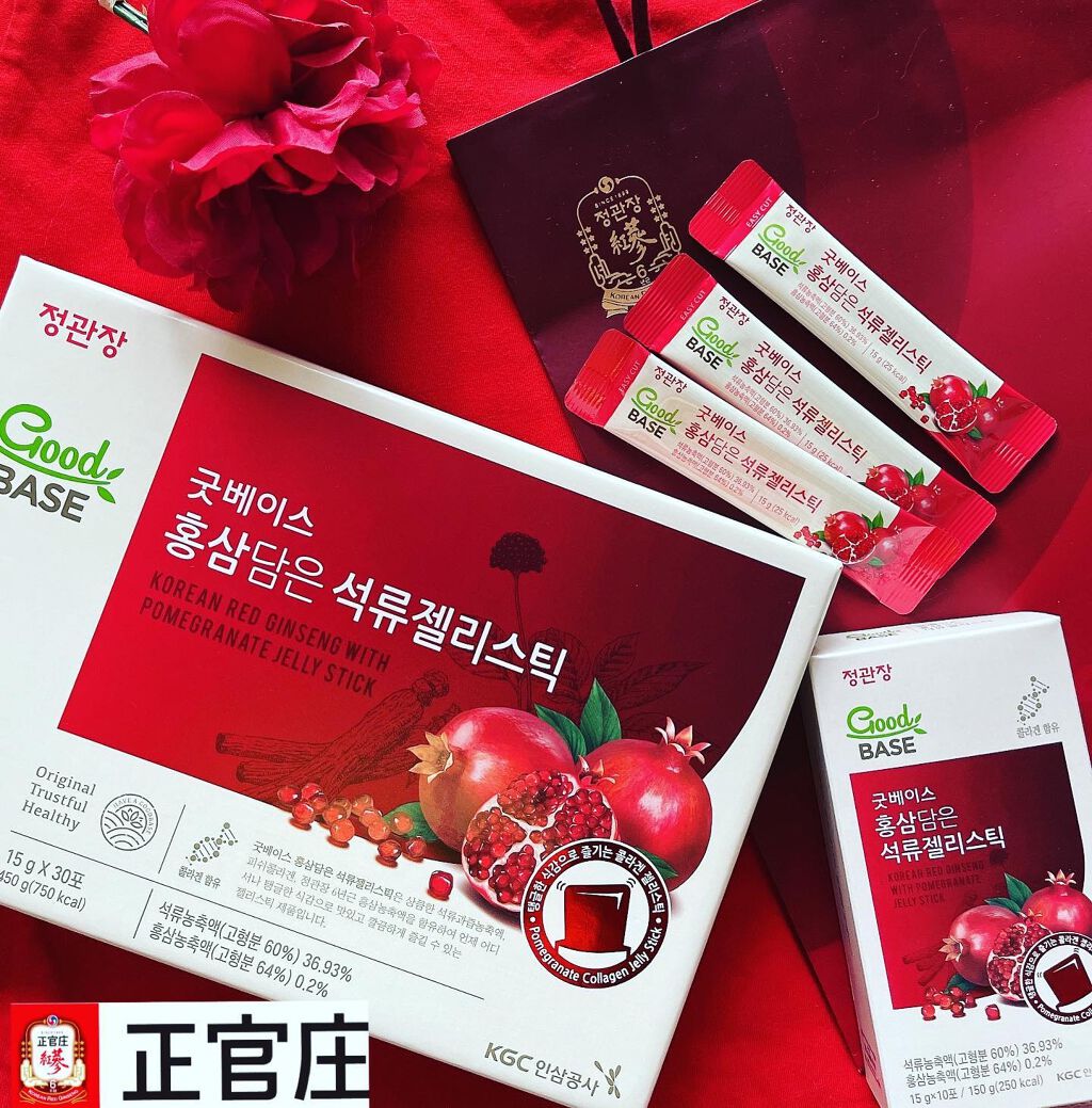 GoodBASE 紅参・ザクロスティック/正官庄/ドリンクを使ったクチコミ（1枚目）