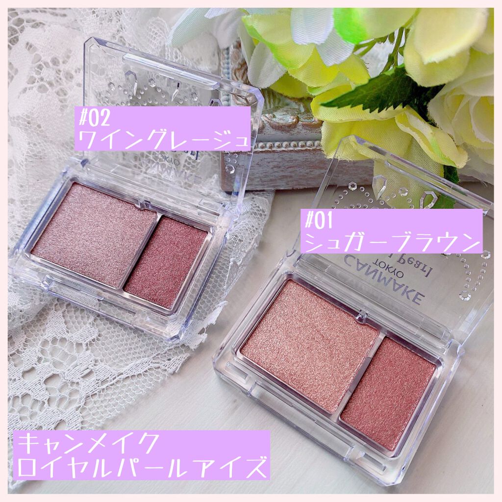 ロイヤルパールアイズ 02 ワイングレージュ/キャンメイク/アイシャドウパレットを使ったクチコミ（2枚目）