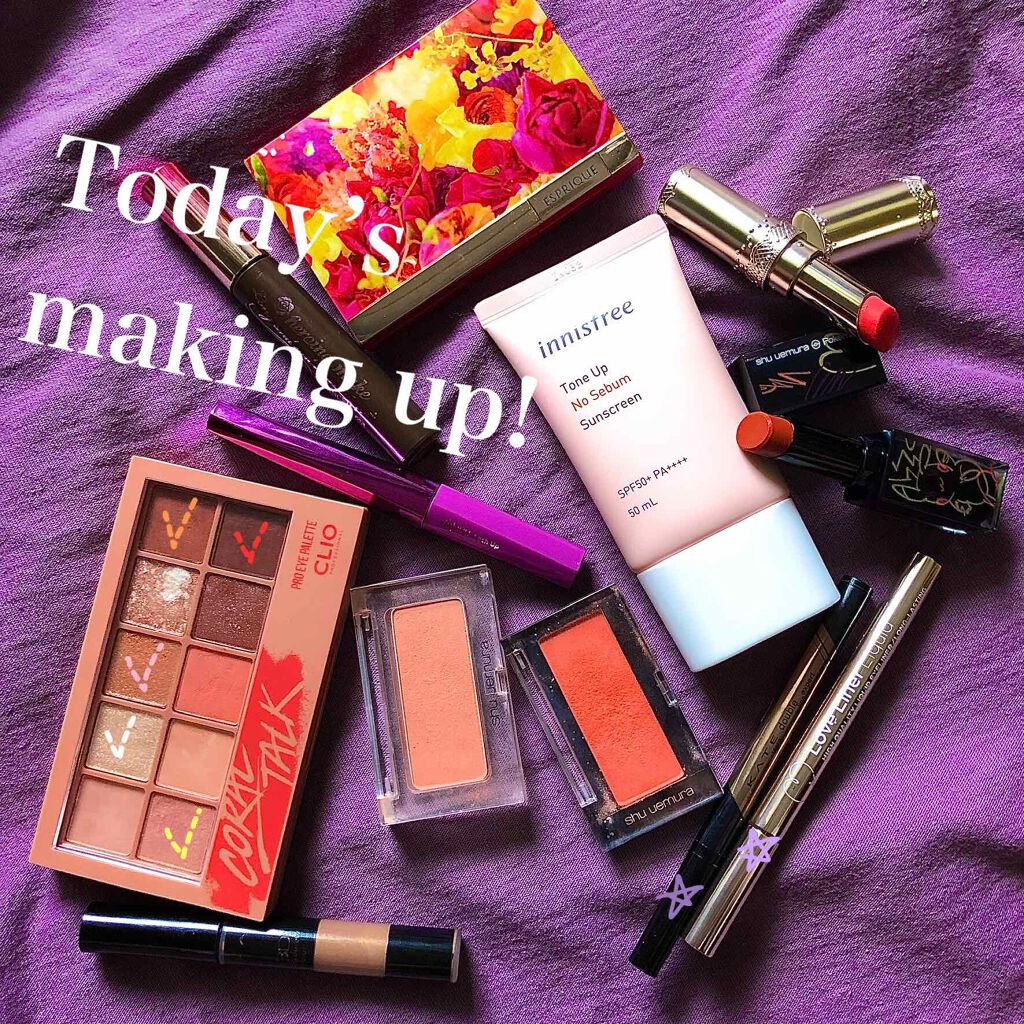 👀も

本日のメイク💄

クリオのアイパレをメイン使いしたザ・コーラルメイク❣️

マットでグラデ作ってラメで立体感出す技を繰り出すには絶好のアイテムです✨

今日はアイブロウにも使用したよ

やっぱりイエベ春の私にはコーラル系がいちば