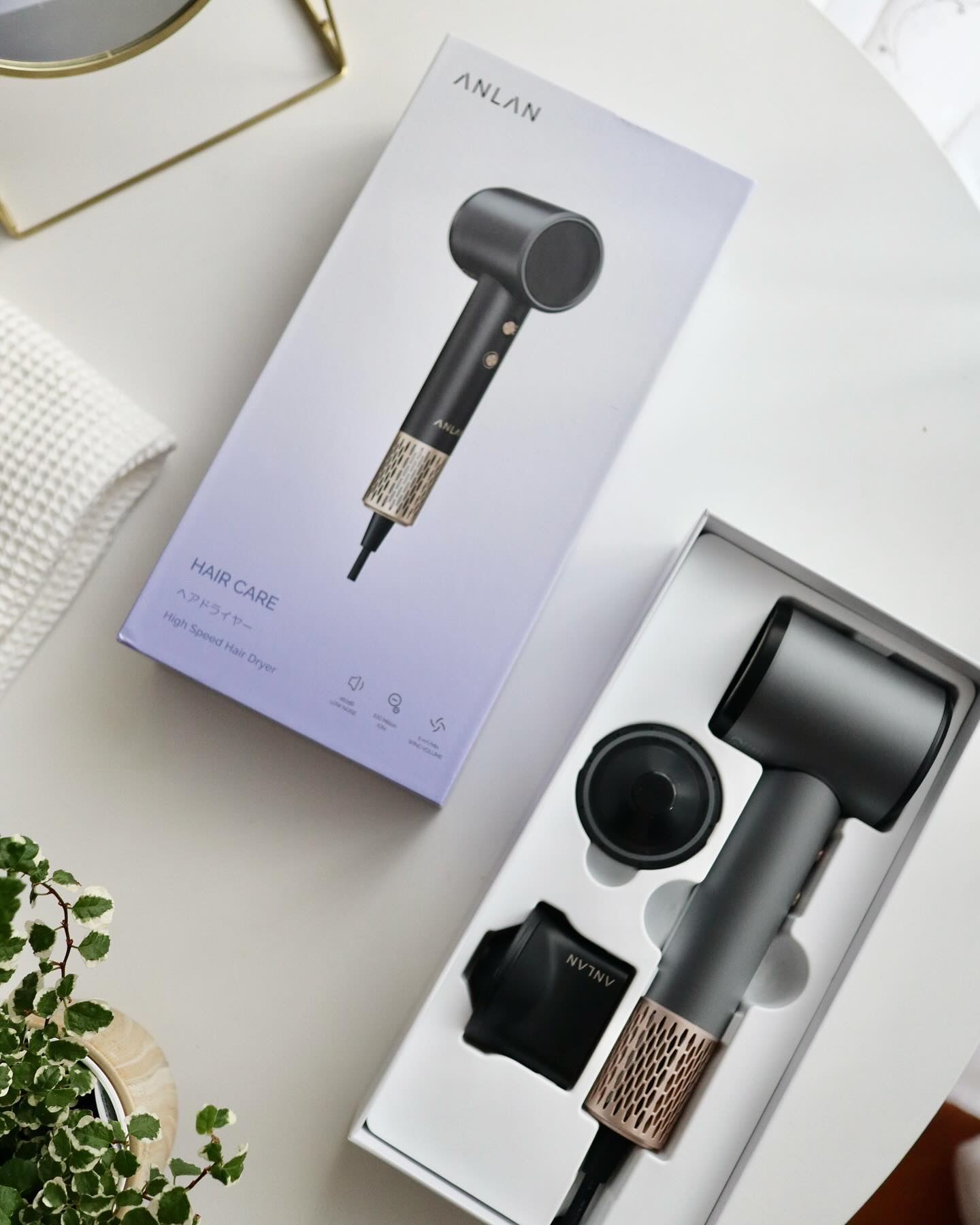 ダブルケアドライヤー ブラック/ANLAN/ドライヤーを使ったクチコミ（2枚目）