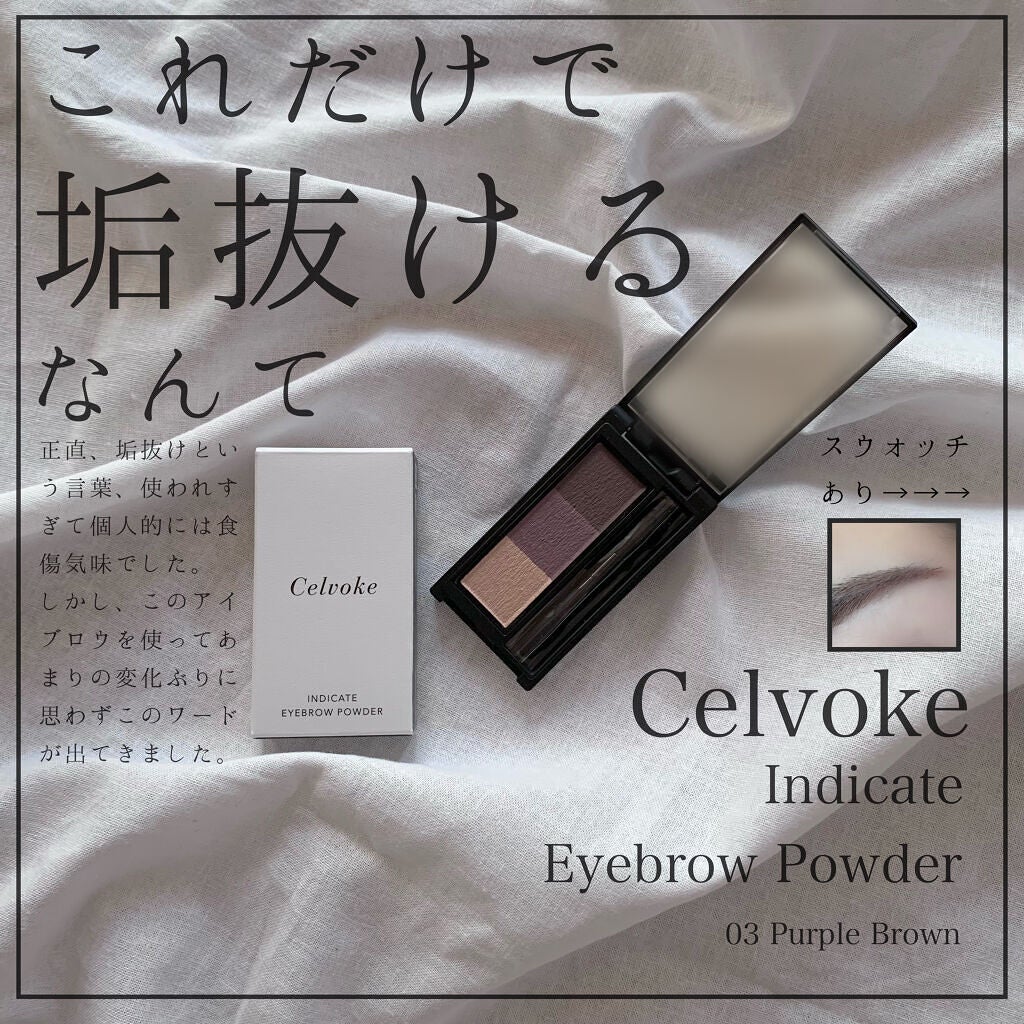 セルヴォーク インディケイトアイブロウパウダー/Celvoke/パウダーアイブロウを使ったクチコミ(1枚目)