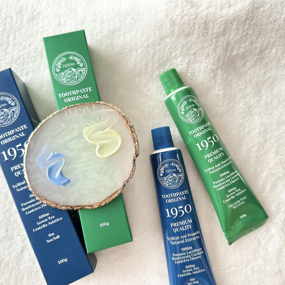 チェジュミネラルソルトブルーオーガニック歯磨き粉/1950/歯磨き粉を使ったクチコミ（2枚目）