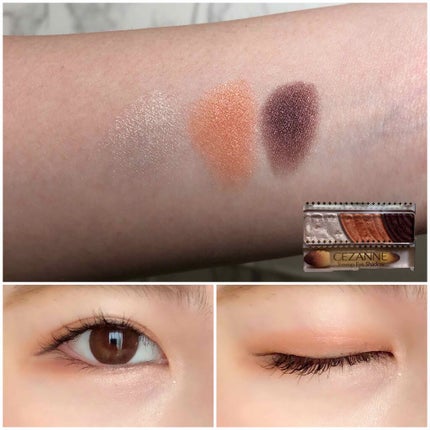 トーンアップアイシャドウ/CEZANNE/アイシャドウパレットを使ったクチコミ(2枚目)