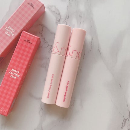 ジューシーラスティングティント/rom&nd/リップティントを使ったクチコミ(7枚目)