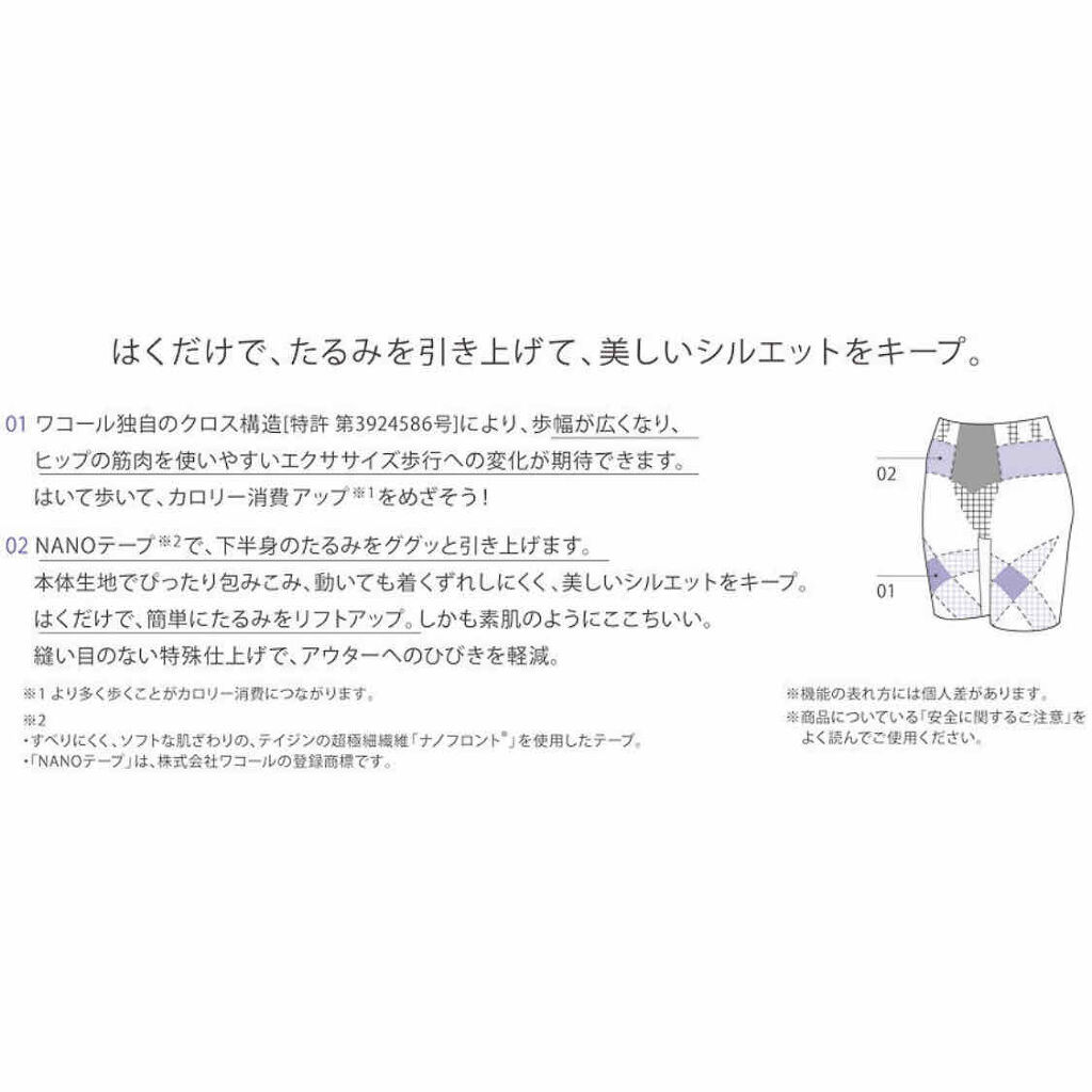 SUHADA 肌リフト STEP パンツ ロング/ワコール/バストケア・ヒップケアを使ったクチコミ（3枚目）