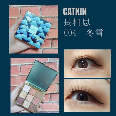 長相思シリーズ 9色アイシャドウパレット C04 冬雪（ふぶき）（日本限定色）/CATKIN/アイシャドウパレットを使ったクチコミ（1枚目）