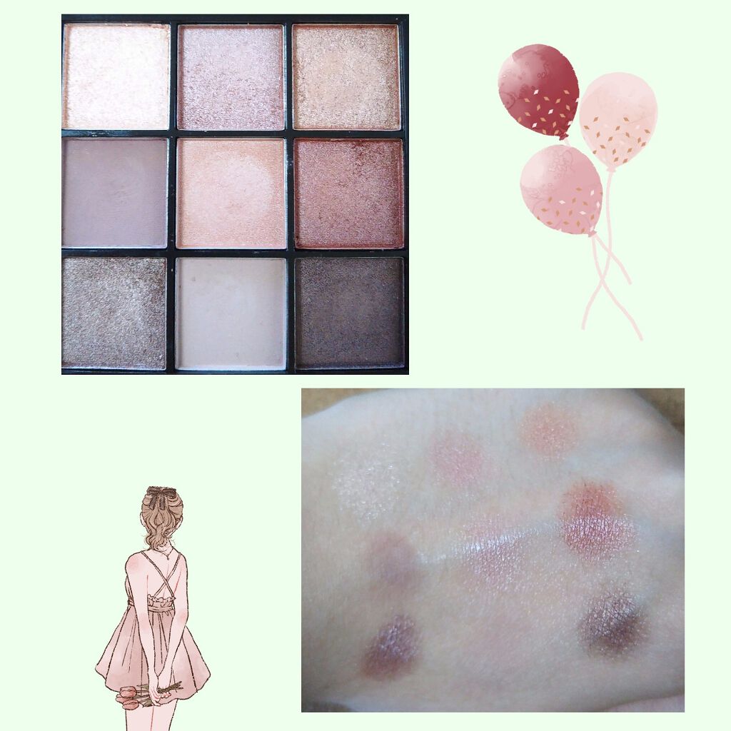 UR GLAM　BLOOMING EYE COLOR PALETTE/U R GLAM/アイシャドウパレットを使ったクチコミ（3枚目）