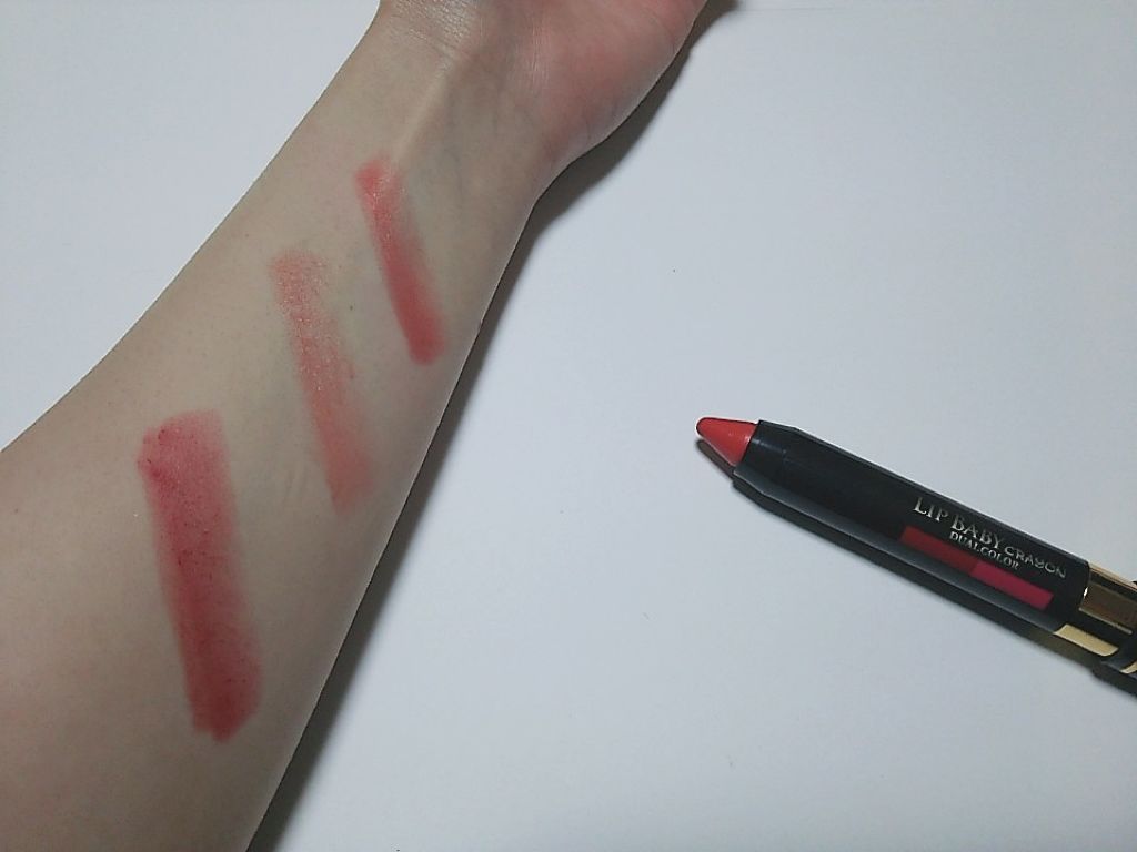 リップベビークレヨン デュアルカラー/メンソレータム/口紅を使ったクチコミ（1枚目）