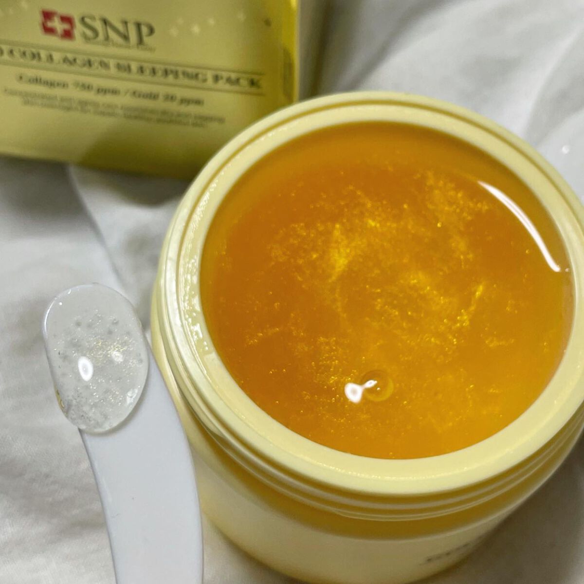 SNP ゴールド コラーゲン スリーピング パック/SNP/シートマスク・パックを使ったクチコミ(2枚目)