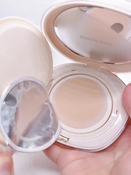 ブリージンググロークッション/Healus/クッションファンデーションを使ったクチコミ(5枚目)