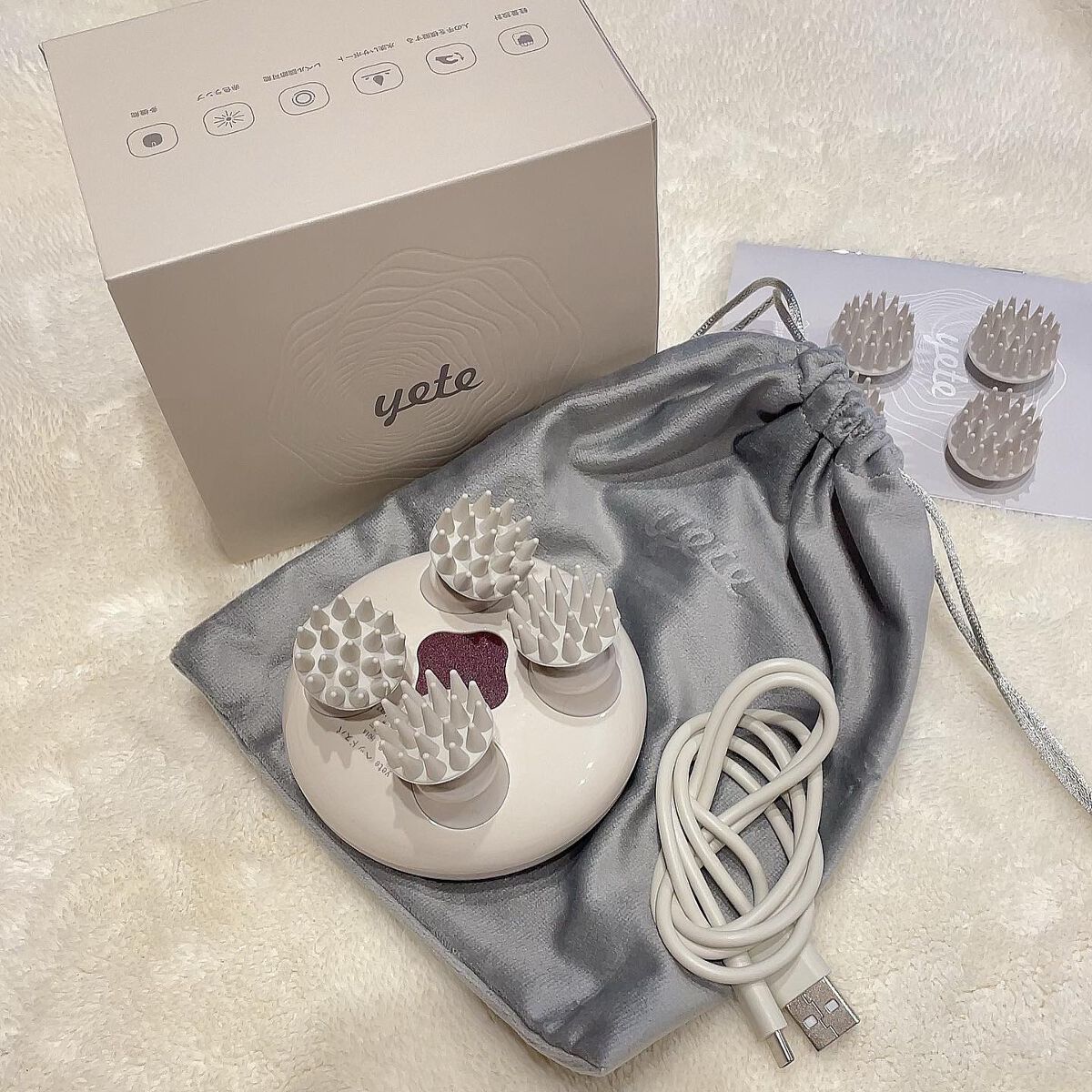 ヘッドスパ 電動頭皮ブラシ/yete/ヘッドマッサージャー by Remiy2018