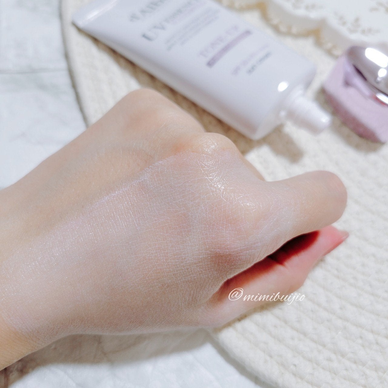 ダルバ ウォータフル トーンアップ サンクリーム(パープル)/ダルバ/日焼け止めクリームを使ったクチコミ(4枚目)