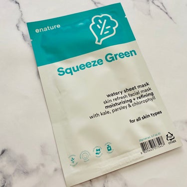 eNature Squeeze Green Watery Sheet Mask Setのクチコミ「*･゜ﾟ･*:.｡..｡.:*･''･*:.｡. .｡.:*･゜ﾟ･*


　　eNature.....」（3枚目）