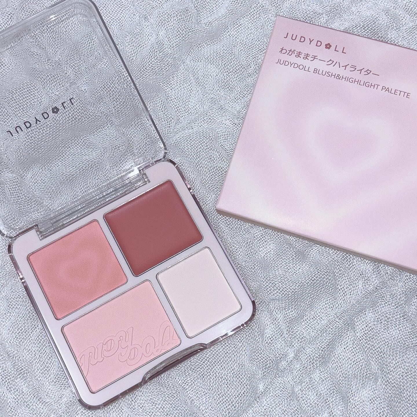 わがままチークハイライター 02 あま顔ピーチ/JUDYDOLL/パウダーチークを使ったクチコミ（1枚目）
