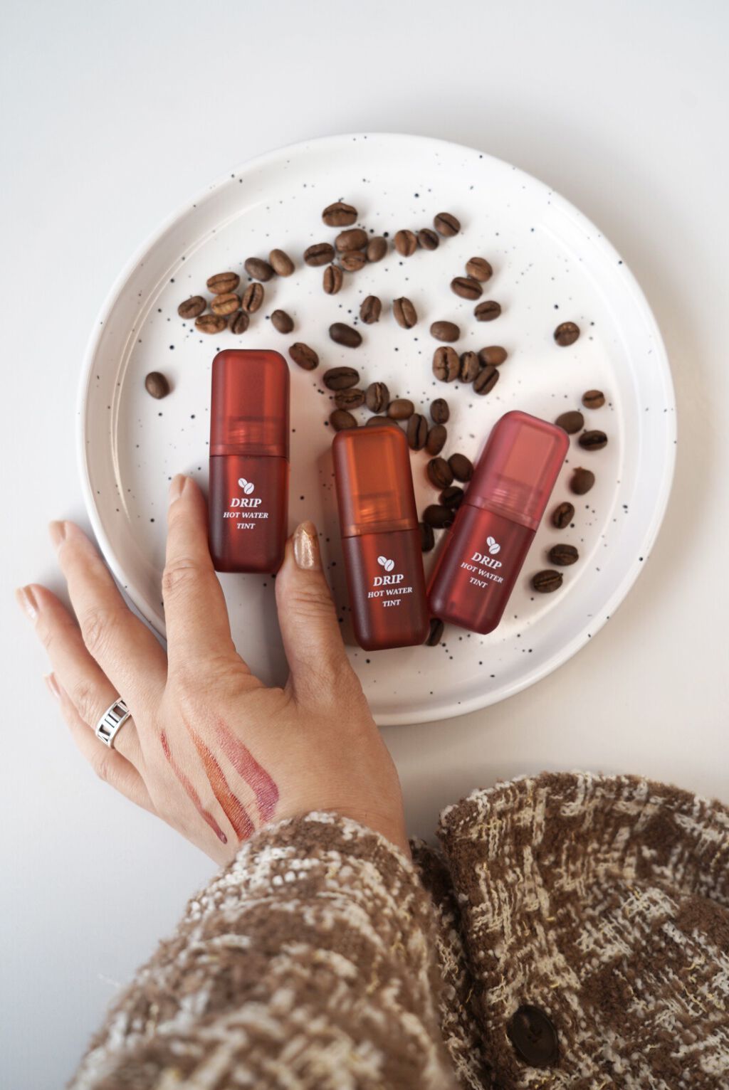 ドリップホットウォーターティント Lv07 カラメルティング/BLACK ROUGE/リップティントを使ったクチコミ（1枚目）