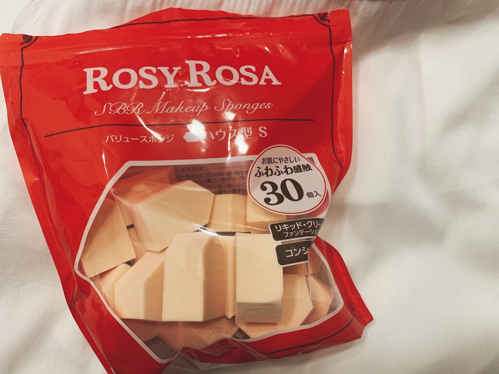 バリュースポンジN ハウス型タイプS 30P/ロージーローザ/パフ・スポンジを使ったクチコミ(2枚目)
