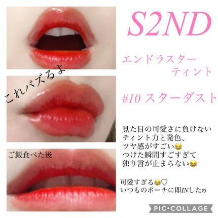エンドラスターティント 10 スターダスト/S2ND/リップティントを使ったクチコミ(1枚目)