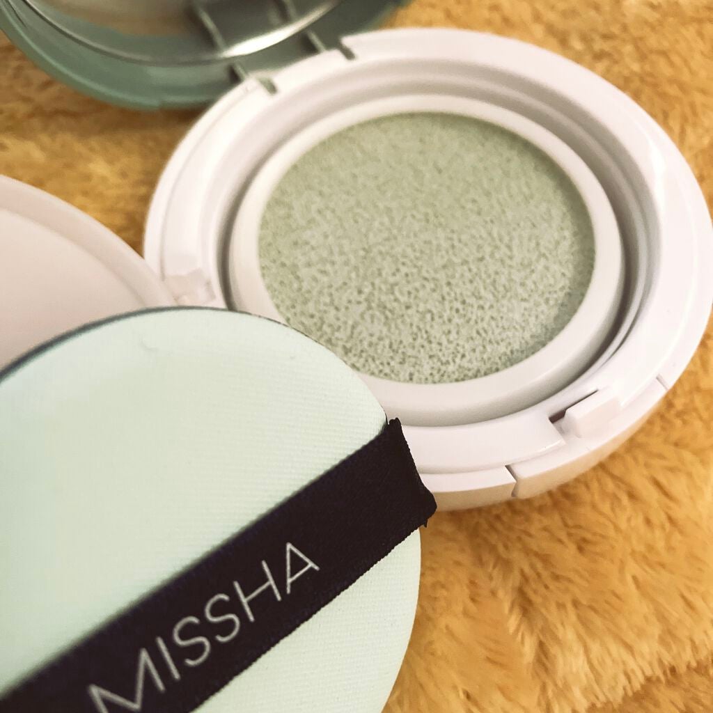 M クッションベース(ミント)/MISSHA/化粧下地を使ったクチコミ(3枚目)