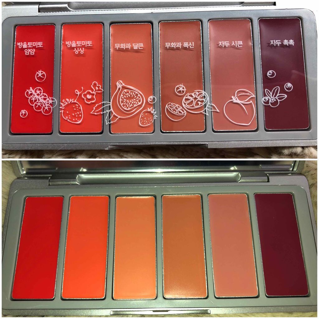 フレッシュフルーツ リップ&チーク トリオ/SKINFOOD/ジェル・クリームチークを使ったクチコミ(2枚目)