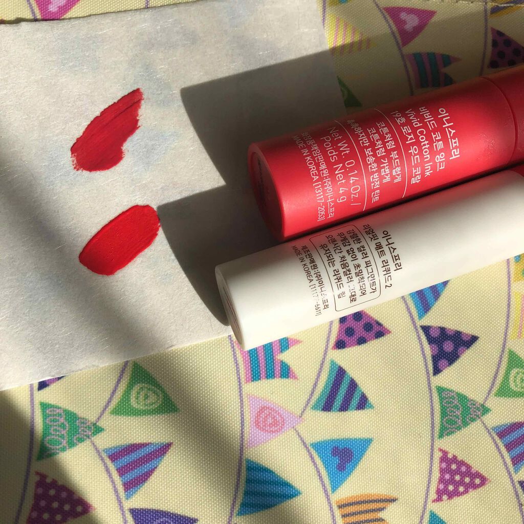 ビビッドコットン インクティント/innisfree/口紅を使ったクチコミ(1枚目)