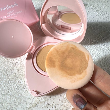 トワタッチ ハートクッション グロウメッシュ/troistouch/クッションファンデーションを使ったクチコミ(5枚目)