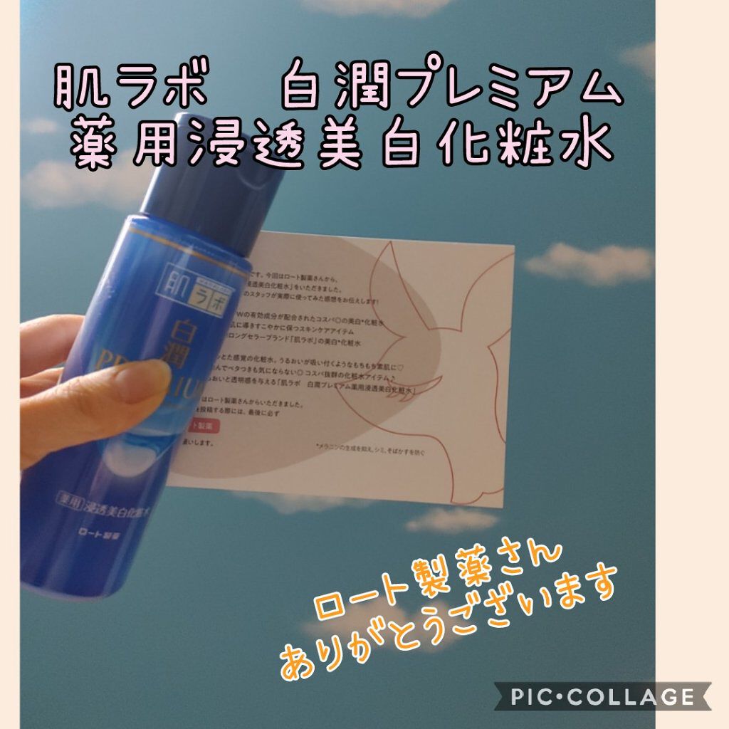 白潤プレミアム薬用浸透美白化粧水/肌ラボ/化粧水を使ったクチコミ（1枚目）