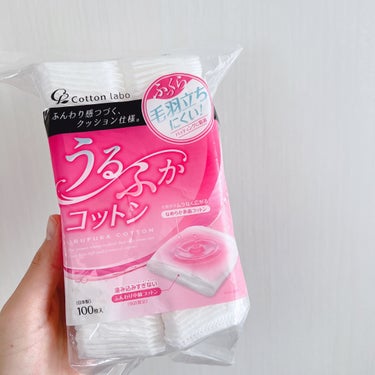 コットン・ラボ うるふかコットンのクチコミ「初購入です。
厚めでふかふかしているので、摩擦、刺激が気にならずアイメイクを落とせます。
お値.....」（1枚目）