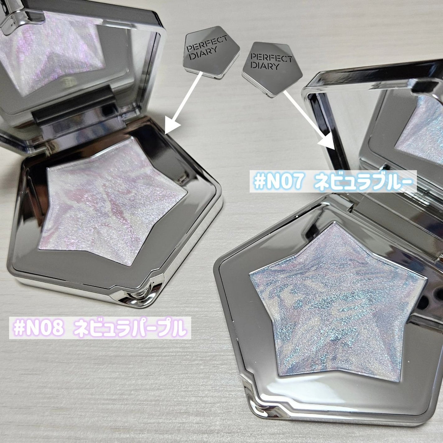 スターダストダイヤモンドハイライトパウダー/PERFECT DIARY/パウダーハイライトを使ったクチコミ(2枚目)