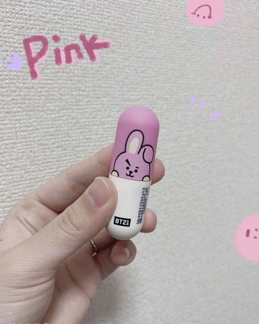 VT BT21 × VT Cosmetic リッピースティックのクチコミ「BTSのリップを紹介します！！(*´꒳`*)


BTSのリップがファミマに売っていて可愛かっ.....」（1枚目）