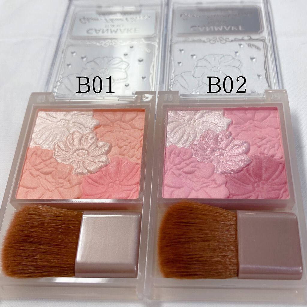 グロウフルールチークス(ブレンドタイプ)/キャンメイク/パウダーチークを使ったクチコミ(2枚目)