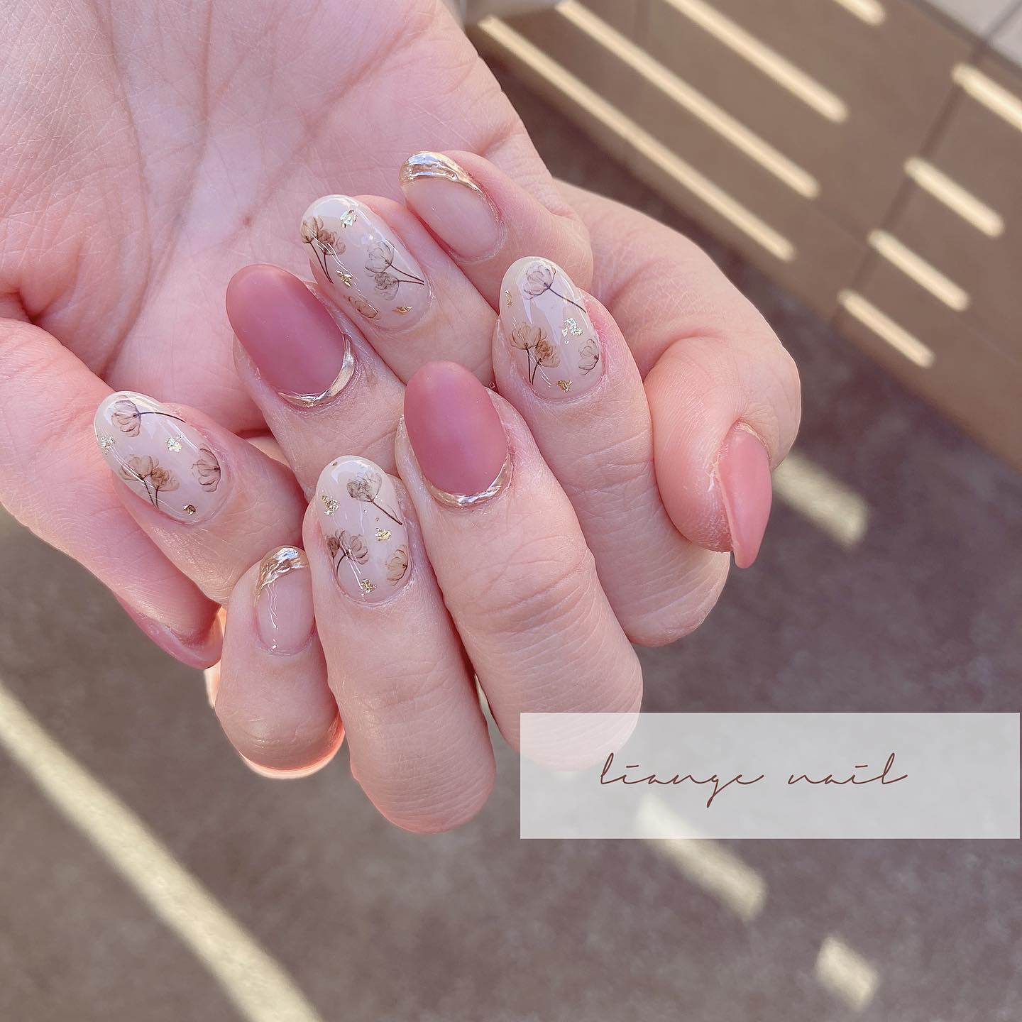 #リアンジェネイル,#柏ネイル,#ネイル,#春ネイル,#フラワーネイル,#ニュアンスネイル,#お花ネイルのネイルデザイン