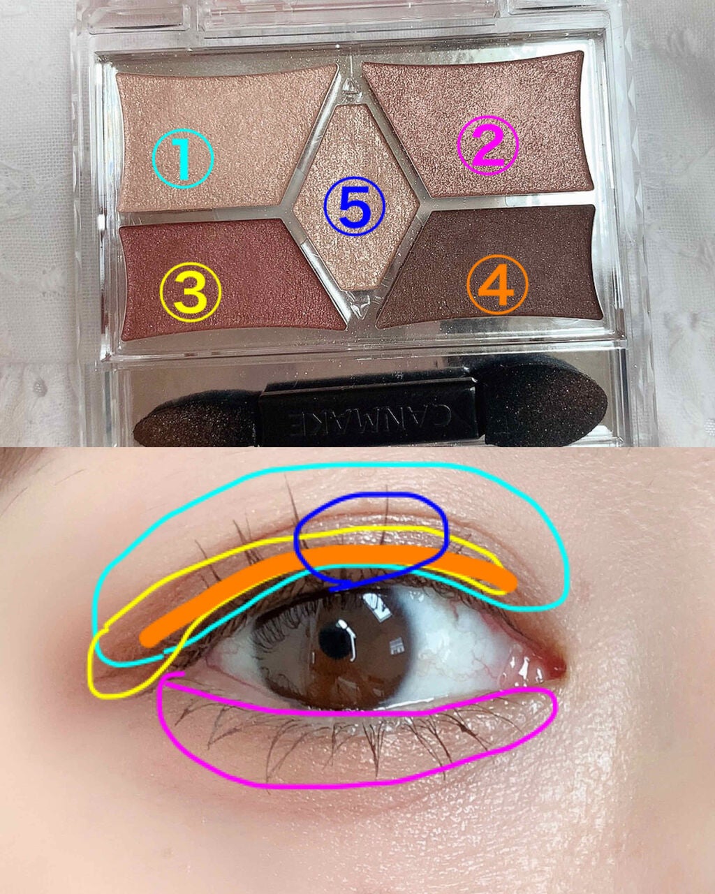 【旧品】パーフェクトスタイリストアイズ/キャンメイク/アイシャドウパレットを使ったクチコミ(3枚目)