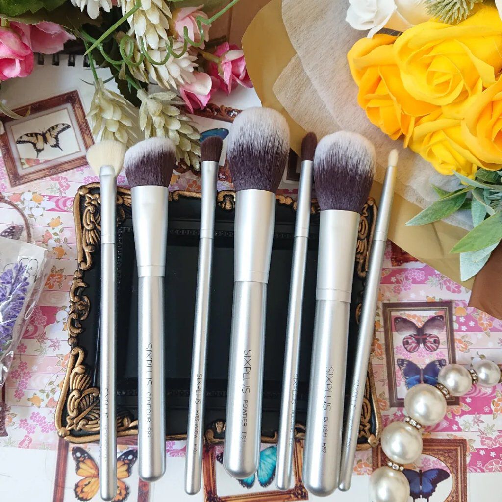 猫モチーフ メイクブラシ 7本セット/SIXPLUS/メイクブラシを使ったクチコミ（1枚目）